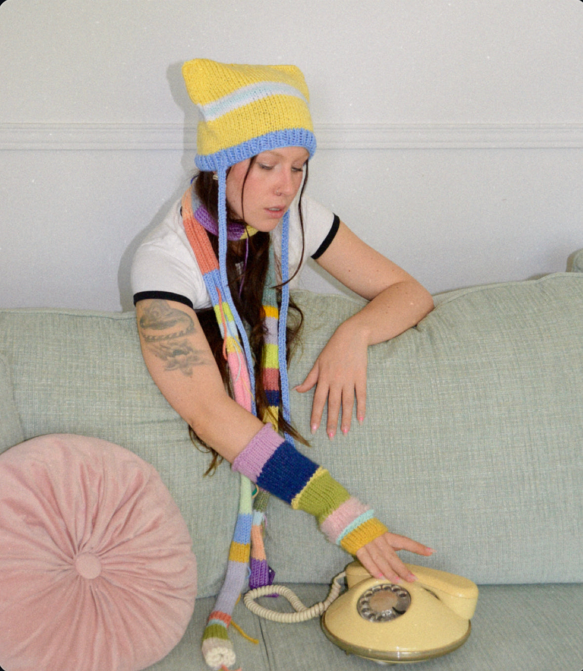 Multicolour mini scarf