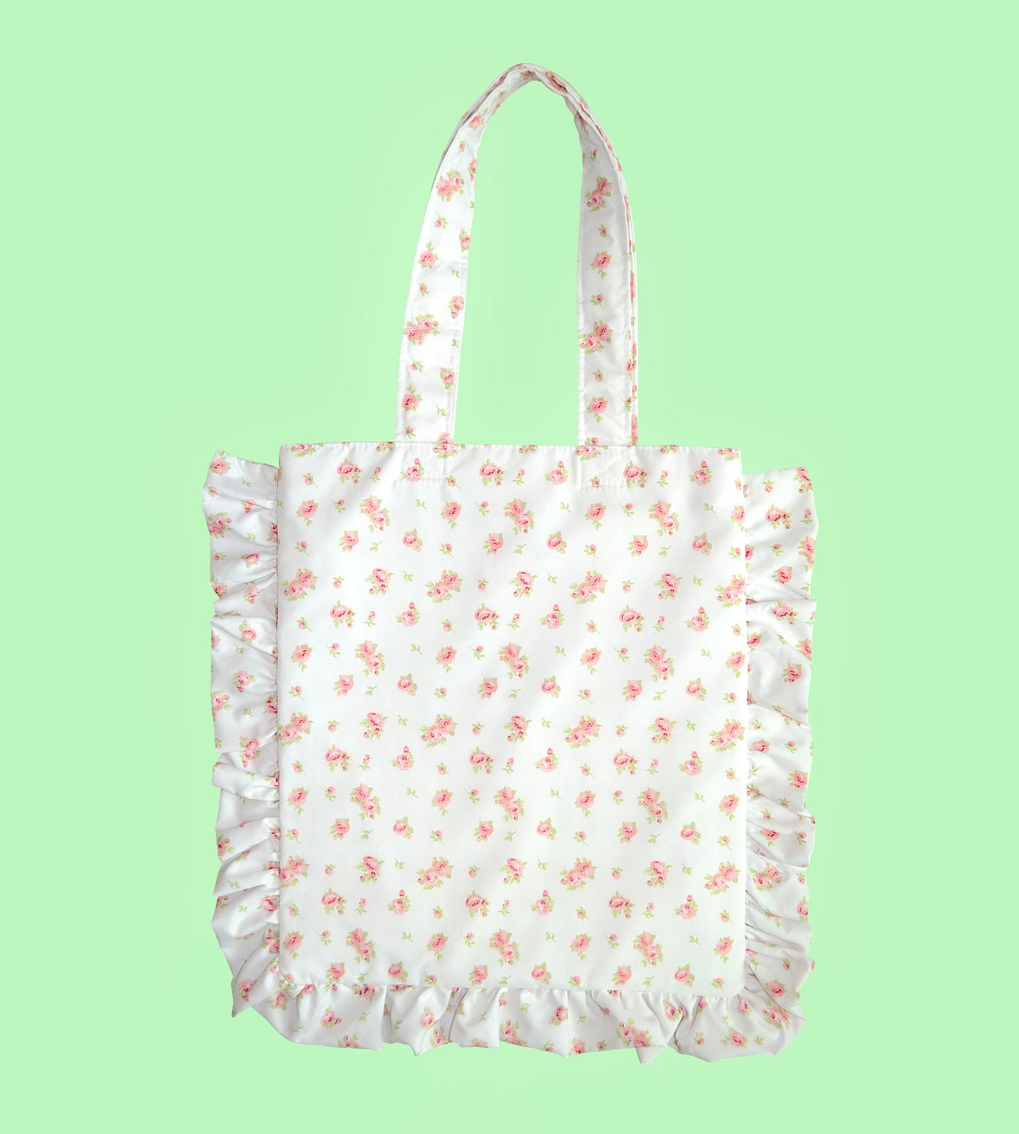 Floral ruffle totebag