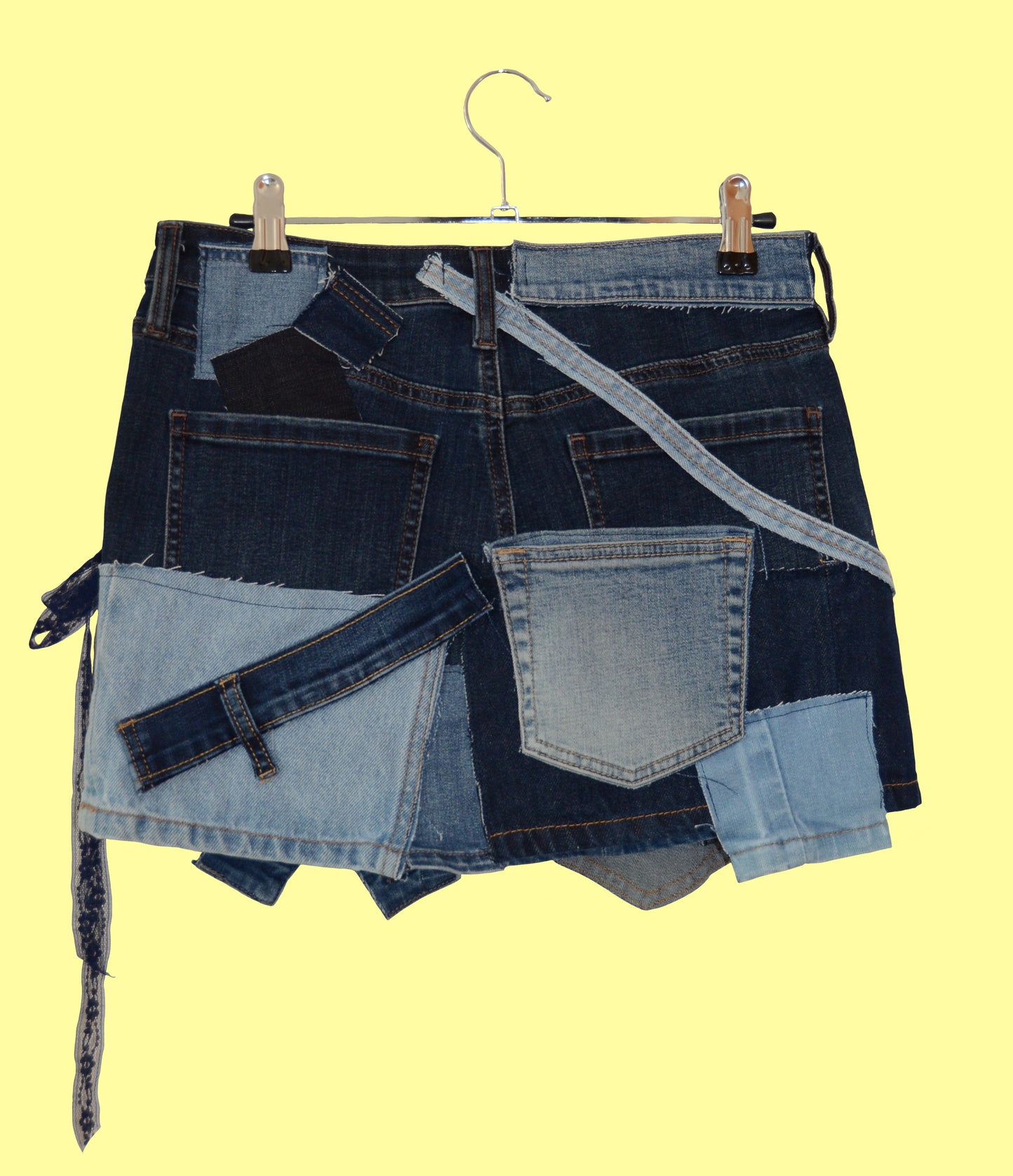 Jeans patchwork skirt