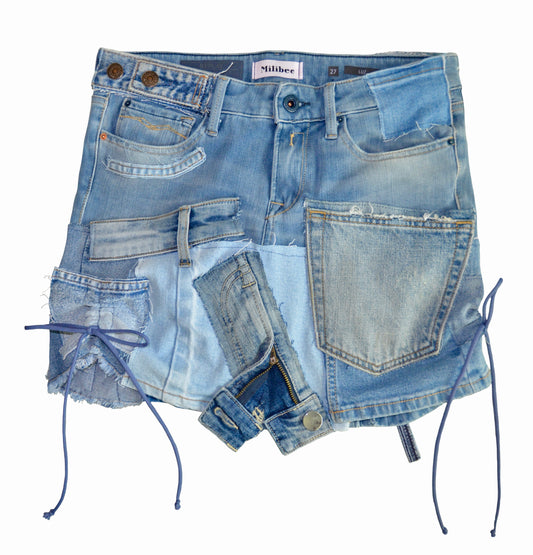 Jupe de jeans recyclés S