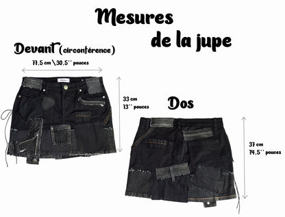 Jupe de jeans recyclés XS-S