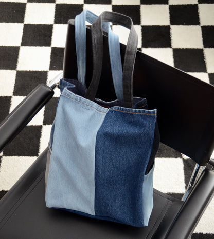 Recycled jeans tote bag