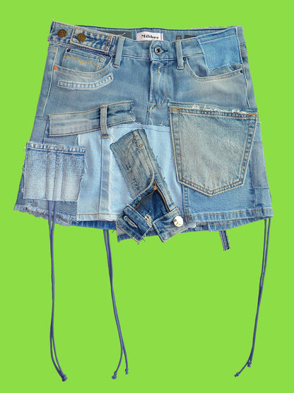 Recycled jeans skirt S-M