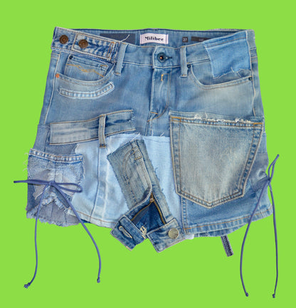 Recycled jeans skirt S-M