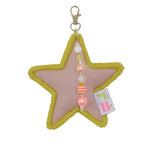 Porte-clées Étoile rose et vert ★