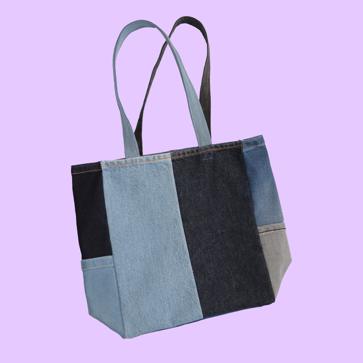 Recycled jeans tote bag