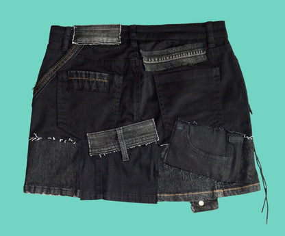 Recycled jeans skirt XS-S 