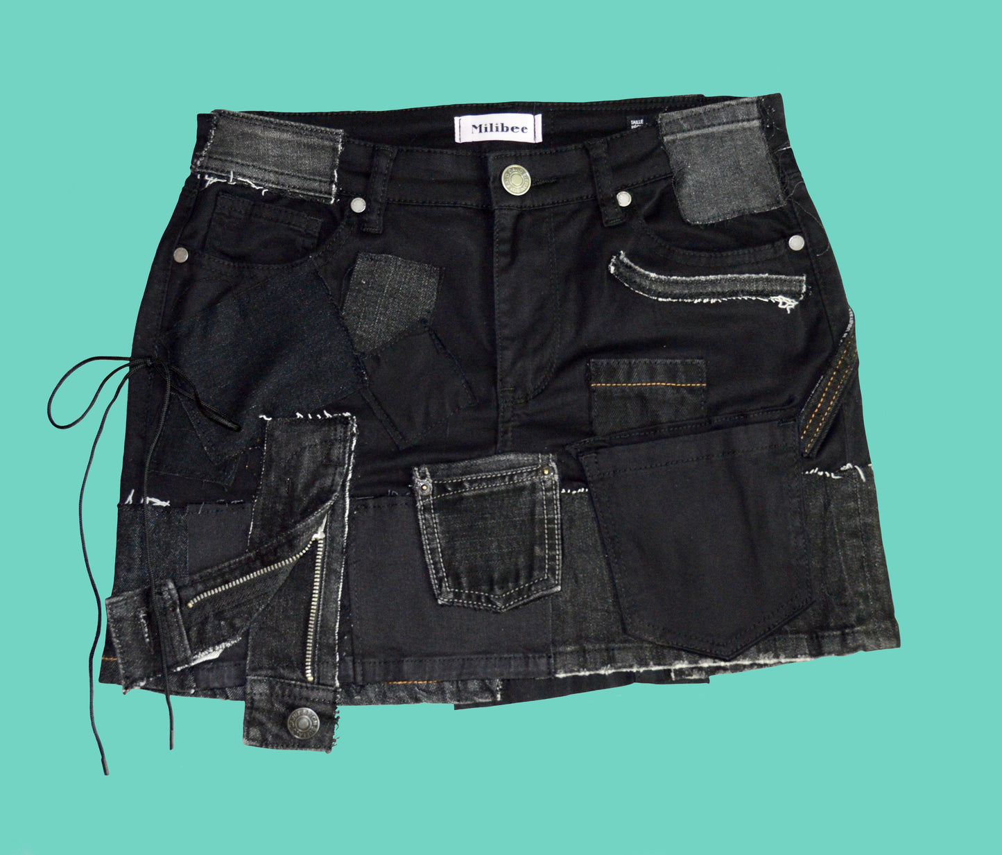 Recycled jeans skirt XS-S 