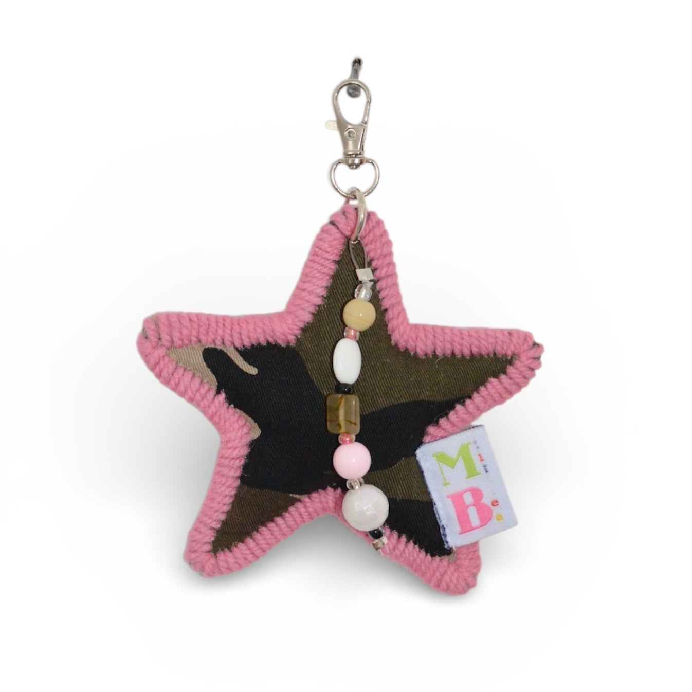 Porte-clés Étoile armée & rose ★