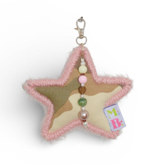 Porte-clés Étoile armée & rose ★