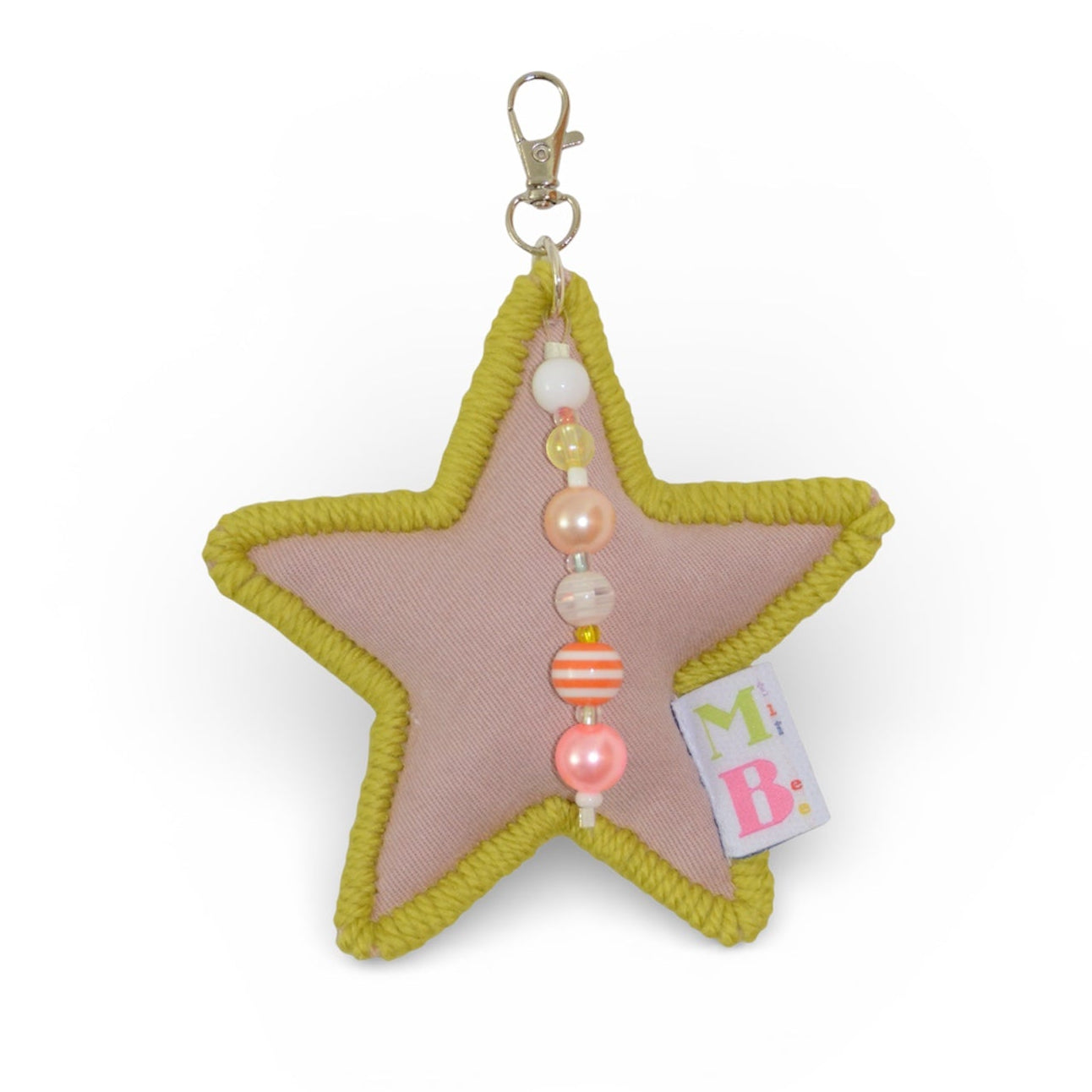 star keychain pink & green ★